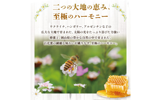 【 海外産×岡山県産ハチミツのコラボ 】 黄金ブレンドはちみつ （瓶づめ） 約1kg×2本 （合計約2kg） 《 先行予約 2026年7月上旬～2026年10月下旬まで発送 》 ／ ブレンドはちみつ 蜂蜜 はちみつ ハチミツ 海外産 国産 岡山県 美咲町 常温