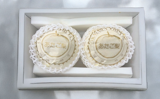 あたご梨 2玉 （ 合計約1.4kg ） 青秀以上 化粧箱入り 梨 なし ナシ くだもの 果物 フルーツ 果実 果汁 国産 岡山県産 化粧箱 ギフト プレゼント 贈答品 贈り物 【 2026年11月下旬〜12月上旬迄順次発送予定 】