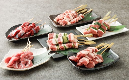 《3ヶ月定期便》 『京鴨』串6種バーベキューセット（約1.1kg） ／ むね串 むねネギ串 もも串 ももネギ串 砂ずり串 ササミ串